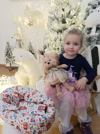 Vianočná postieľka s perinkami pre obľúbeného obliekacieho psíka. Darujte darčeky, ktoré si deti budú pamätať....